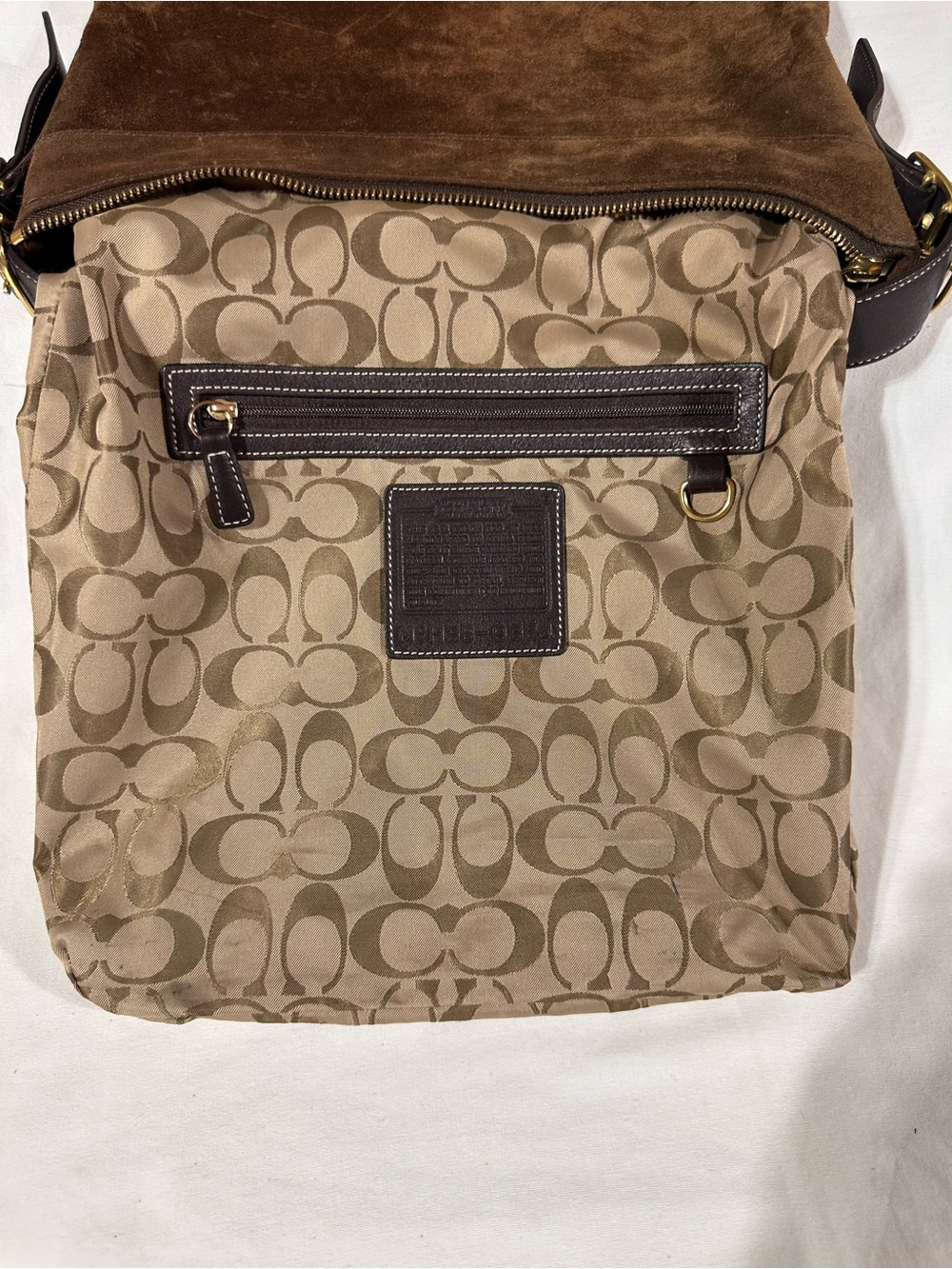 Vintage Coach 9234 Legacy Brown Suede Shoulder/Messenger Bag. - Picture 6 of 9